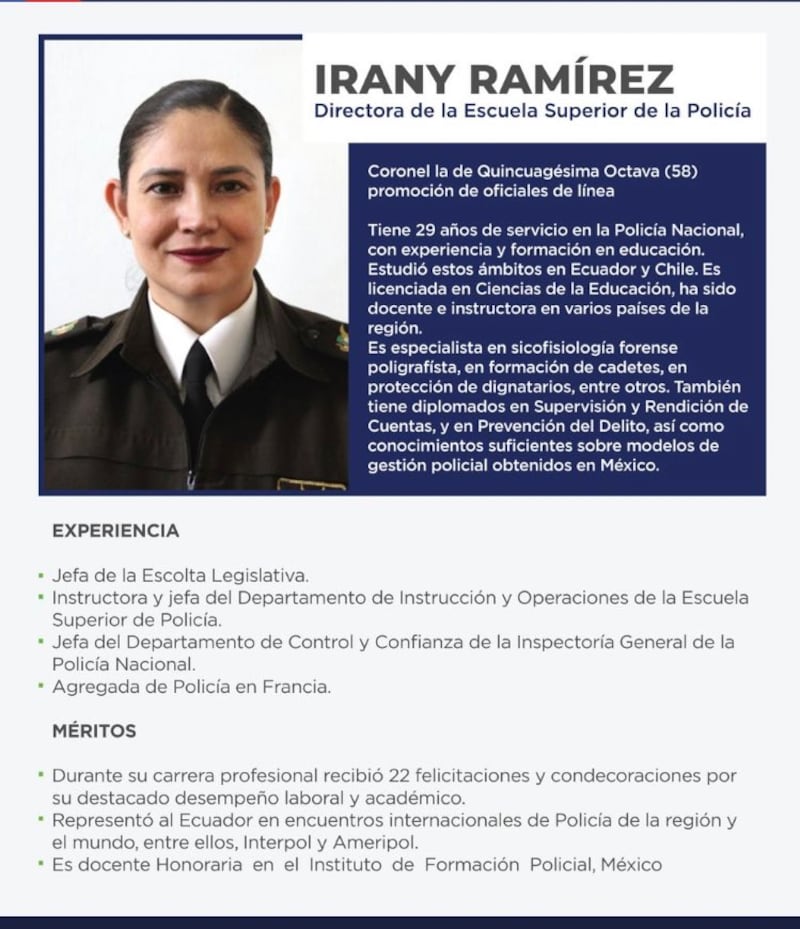 Nueva directora de la Escuela Superior de Policía