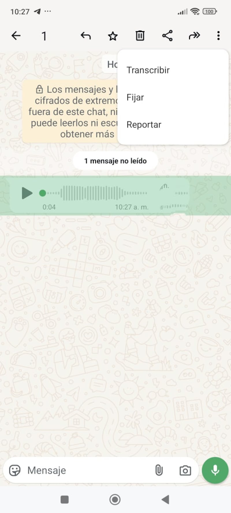 Pasos para activar la opción de transcribir audios en WhatsApp