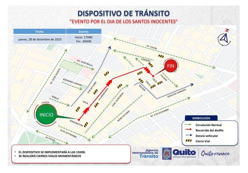 Cierres viales por la ‘Caravana de Santos Inocentes’