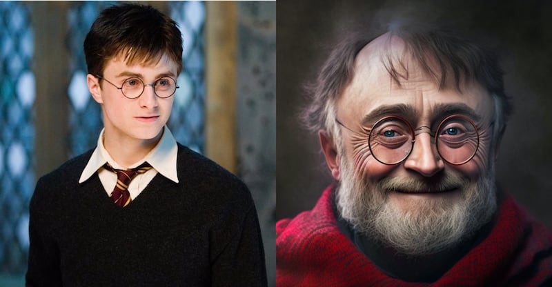 Así luciría Harry Potter si fuera viejo gracias a la Inteligencia Artificial