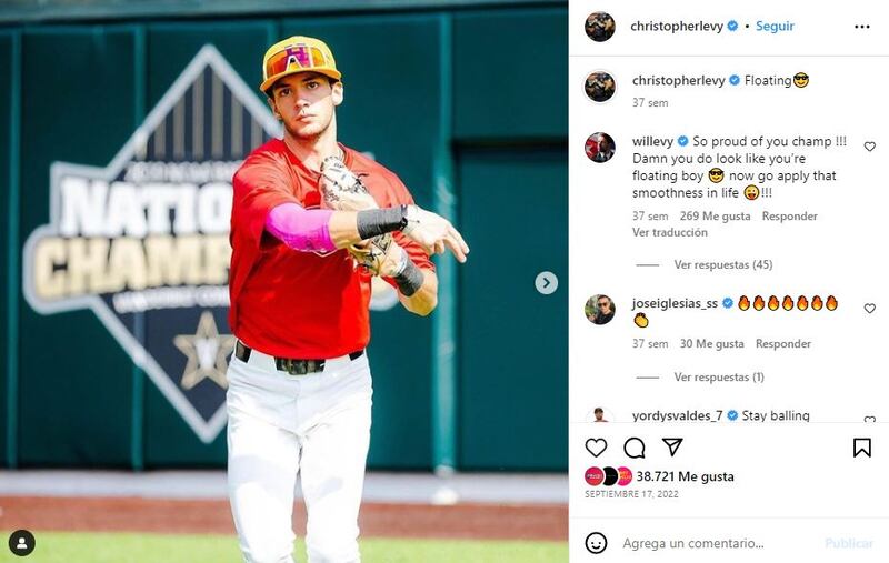 Christopher Levy tiene una prometedora carrera en el béisbol