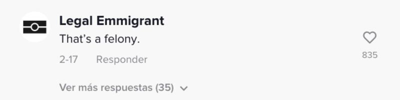 Esta fue una de las reacciones en la plataforma de TikTok