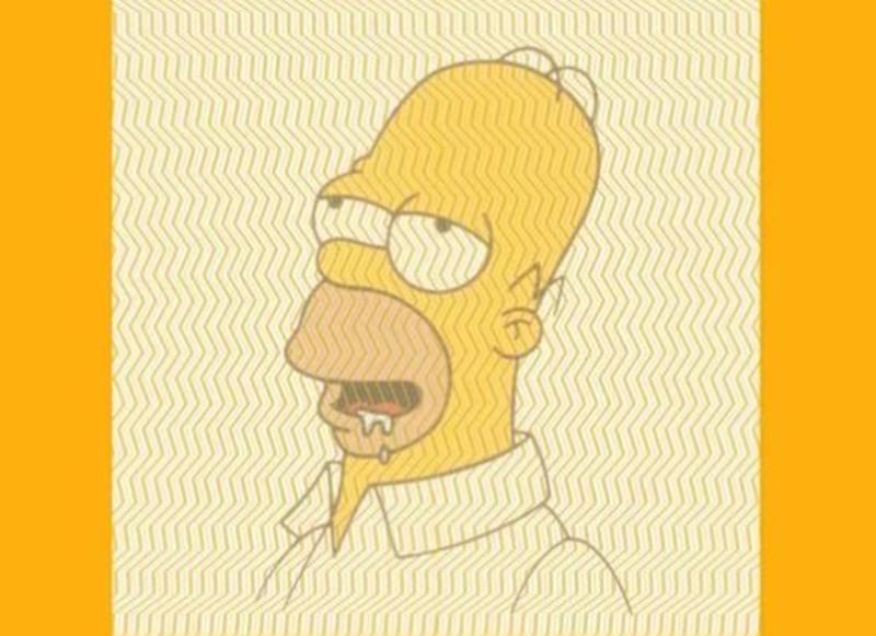 Homero Simpson es la imagen oculta