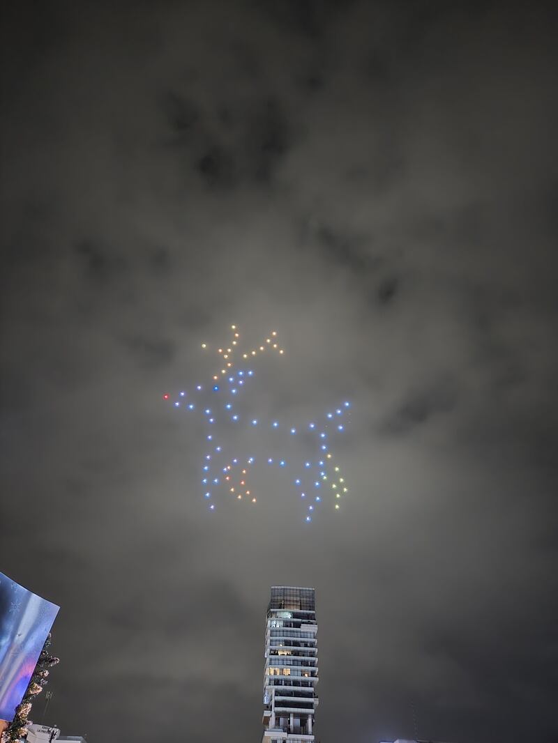 Show de drones en el CCI por Navidad