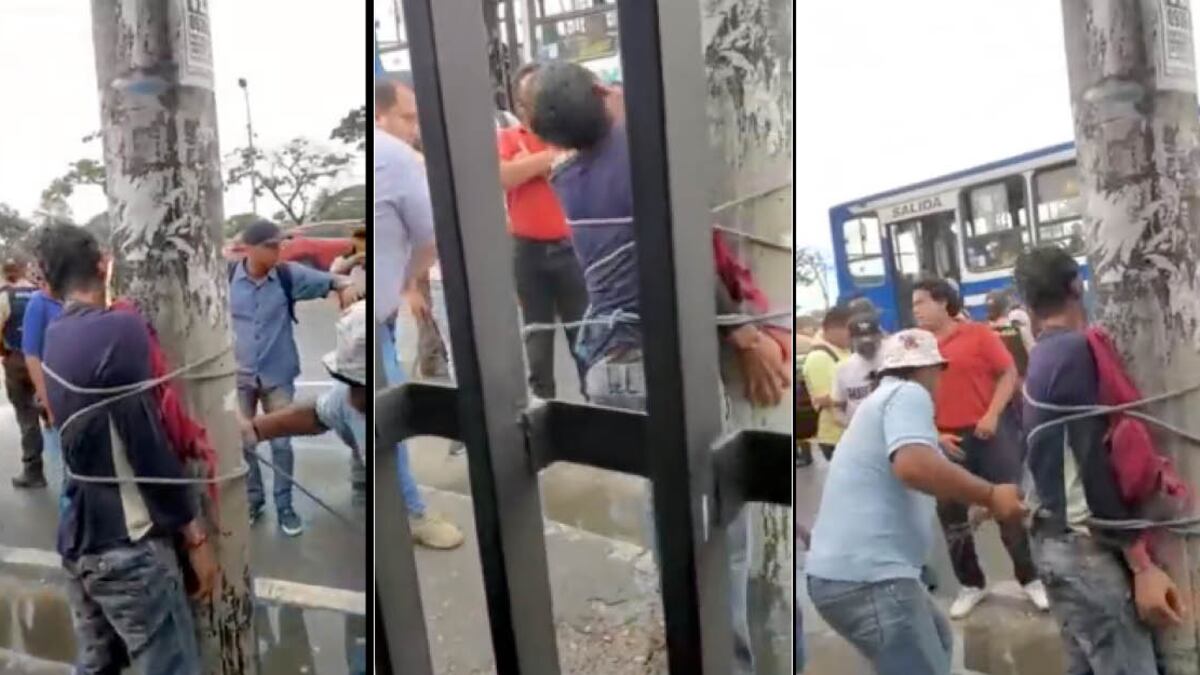 Castigo a presunto ladrón en Guayaquil