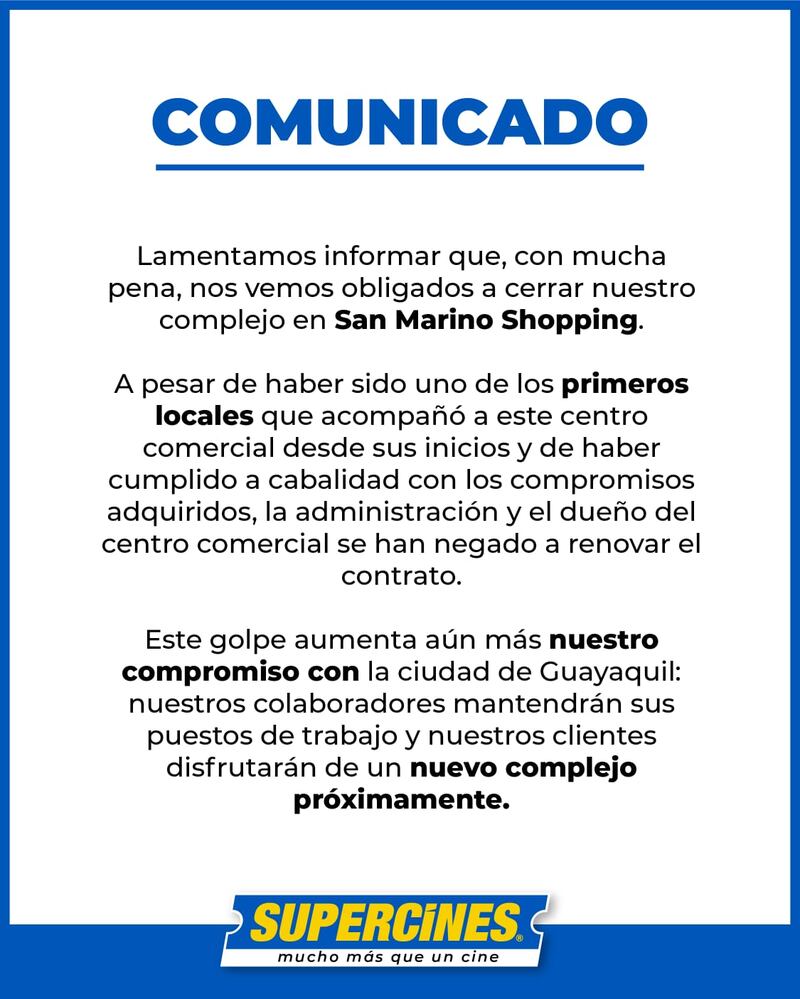 El comunicado oficial enviado por San Marino.