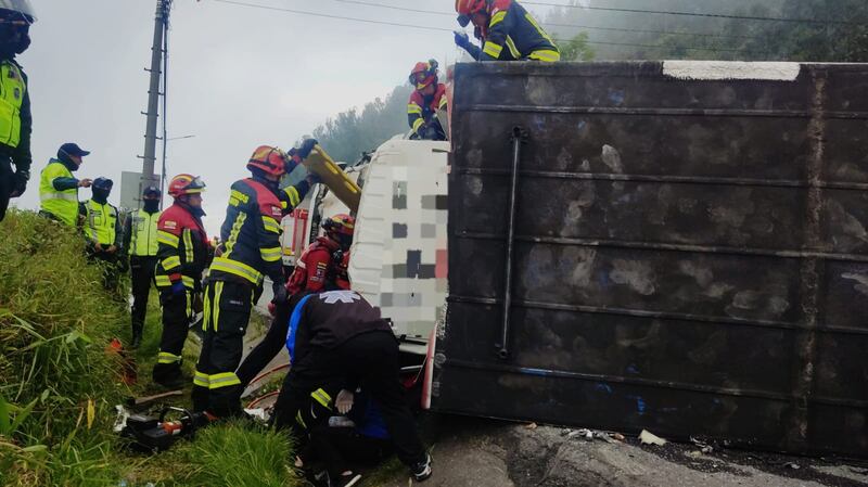 Accidente en la avenida Simón Bolívar