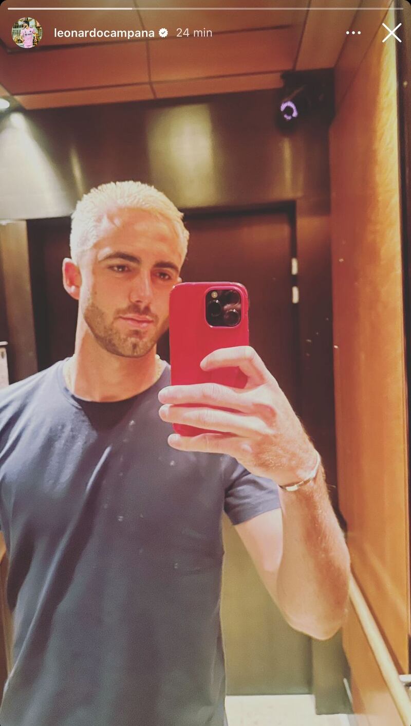 Leonardo Campana con su nuevo look