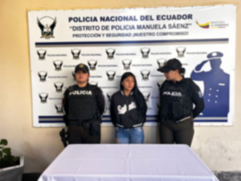 Detienen a la nuera de Fabricio Colón Pico en San Roque, en Quito