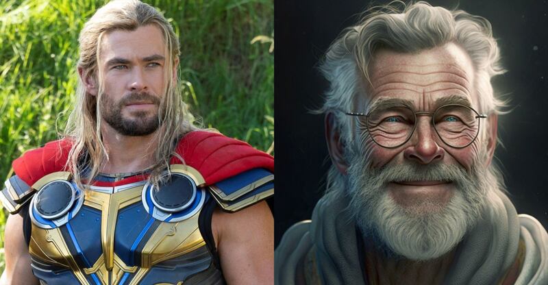 El Thor ha envejecido con una sonrisa de oreja a oreja.