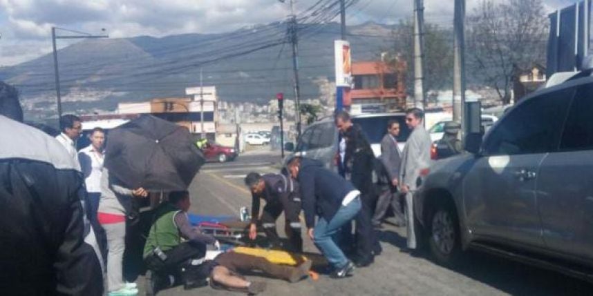 Caravana presidencial no atropell asisti al herido Metro Ecuador